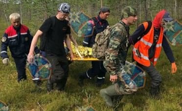 Заблудившуюся в лесу пенсионерку эвакуировали спасатели
